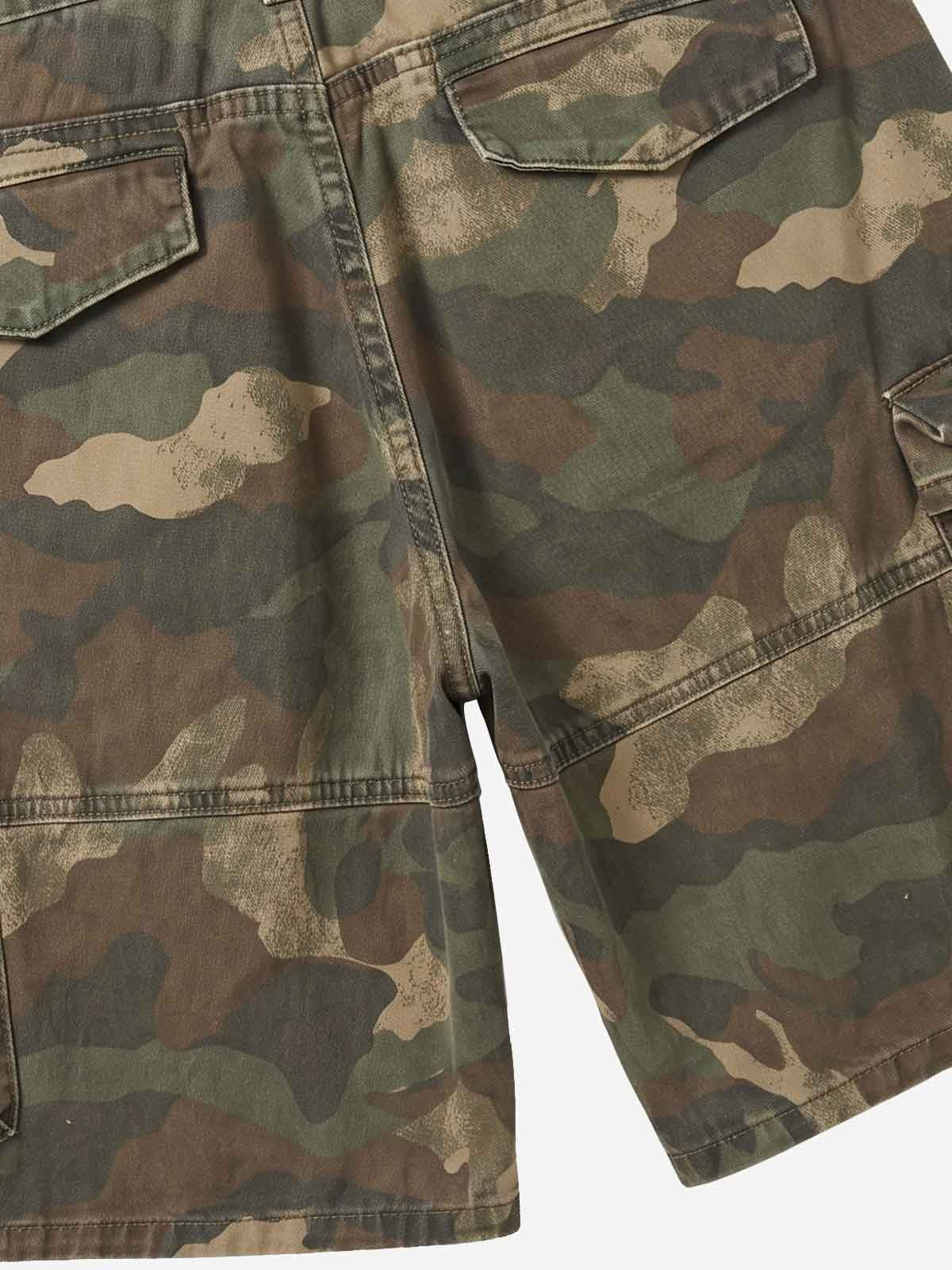 Distressed Camouflage Workwear Wide