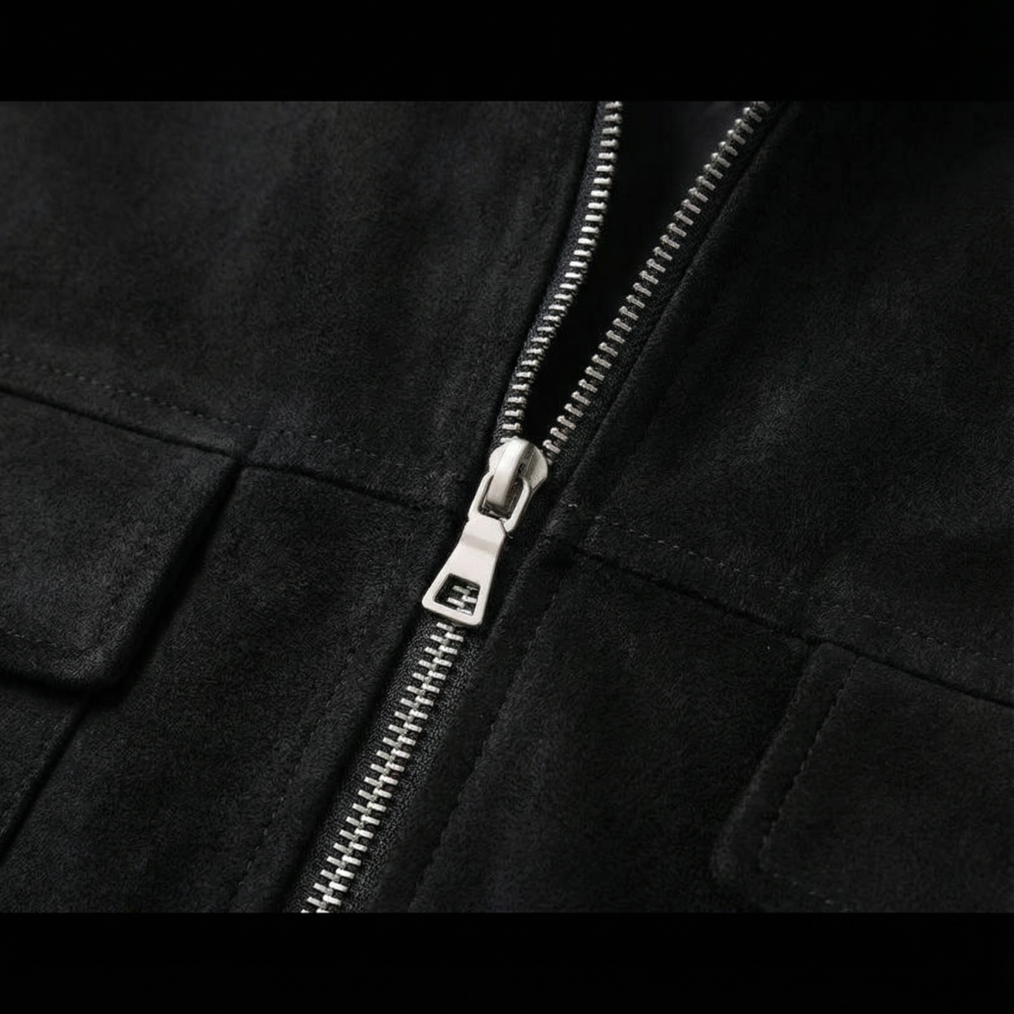 Suede Work Jacket - Black
