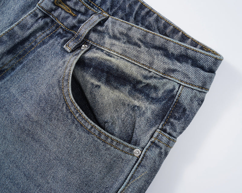 Baggy Fit - Rhinestone Washed Indigo