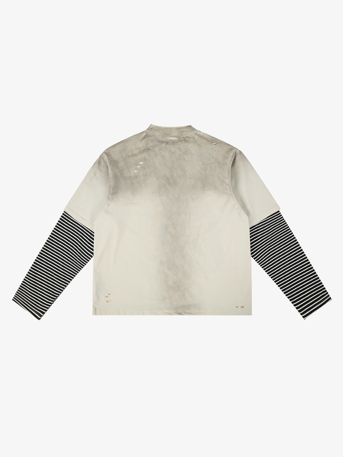 Double Layered Distressed Washed Short Sleeve Tee