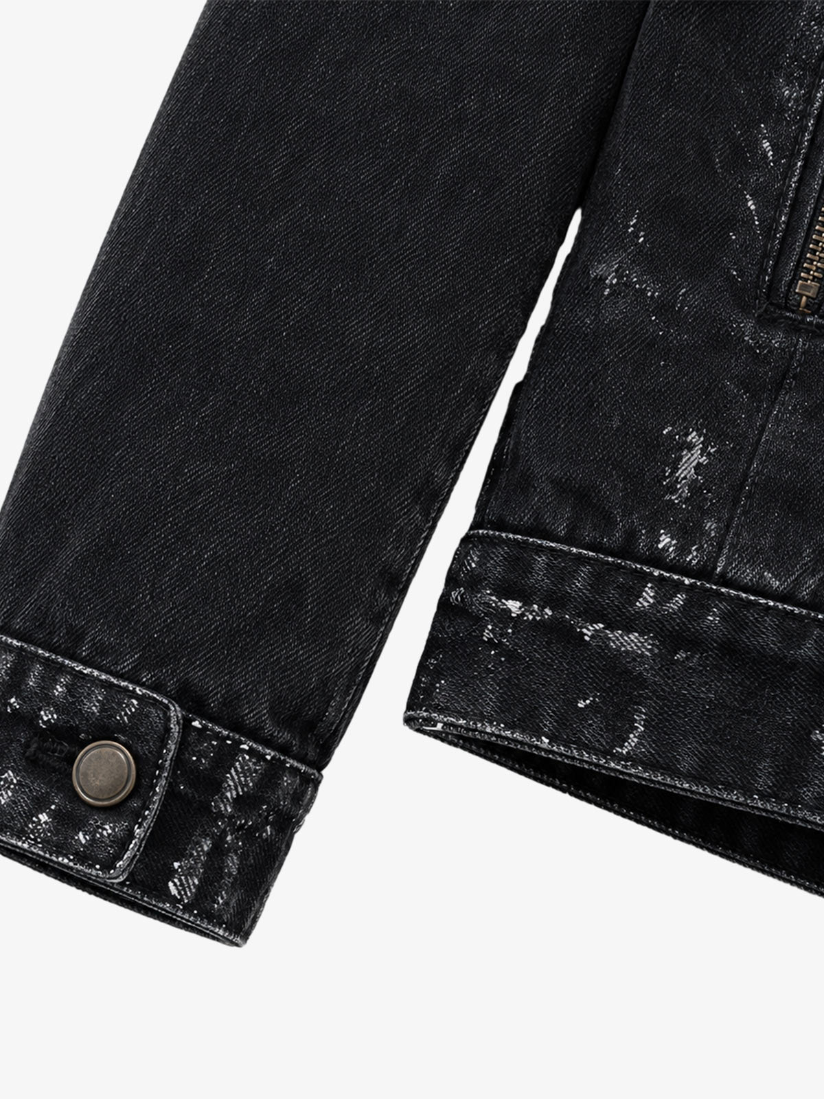 Waxed Denim Biker Jacket