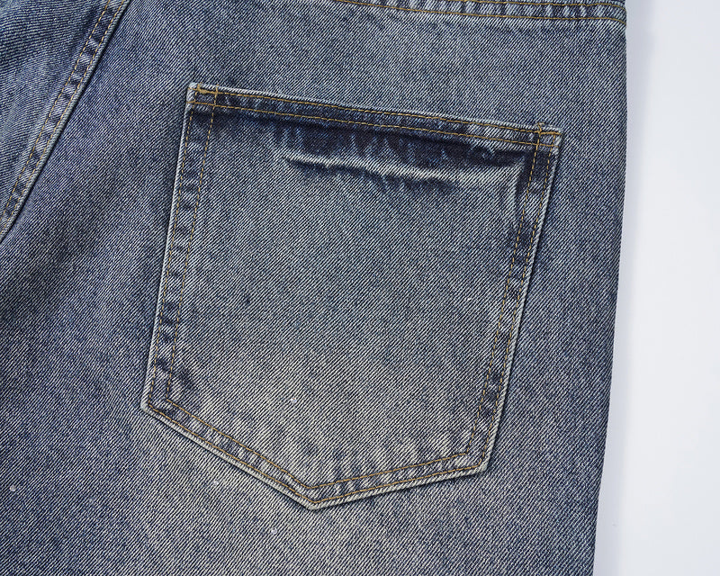 Baggy Fit - Rhinestone Washed Indigo