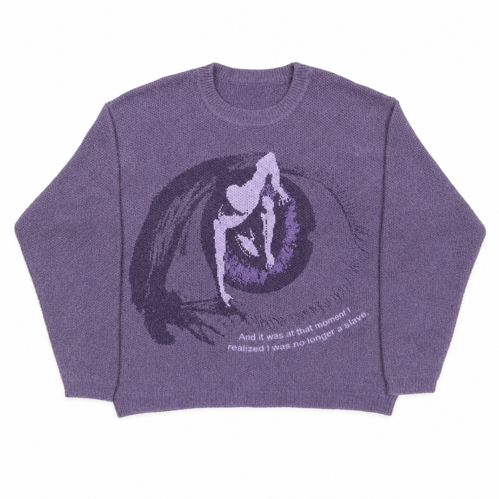 Purple Eye Knit Sweater
