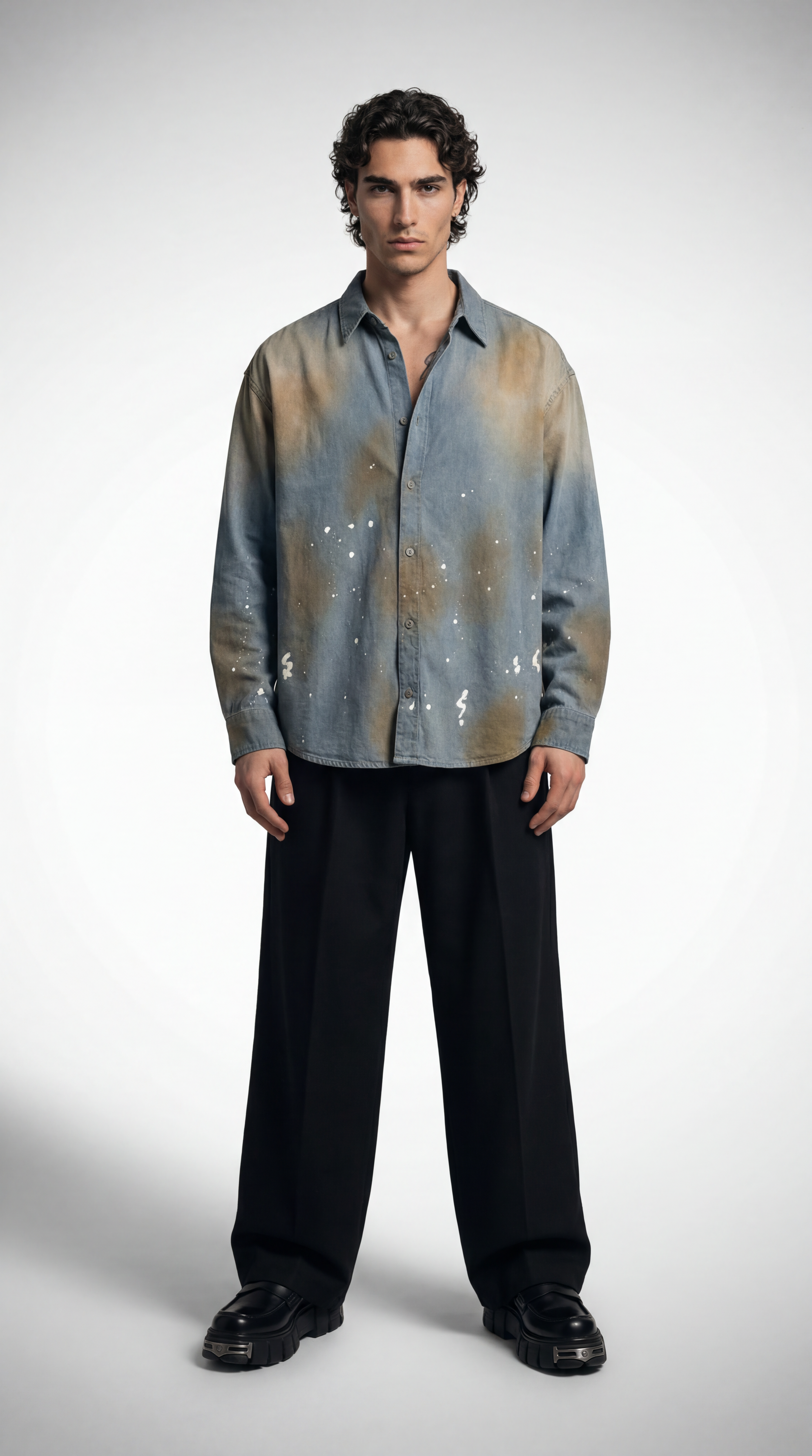 Mud Washed Denim Shirt