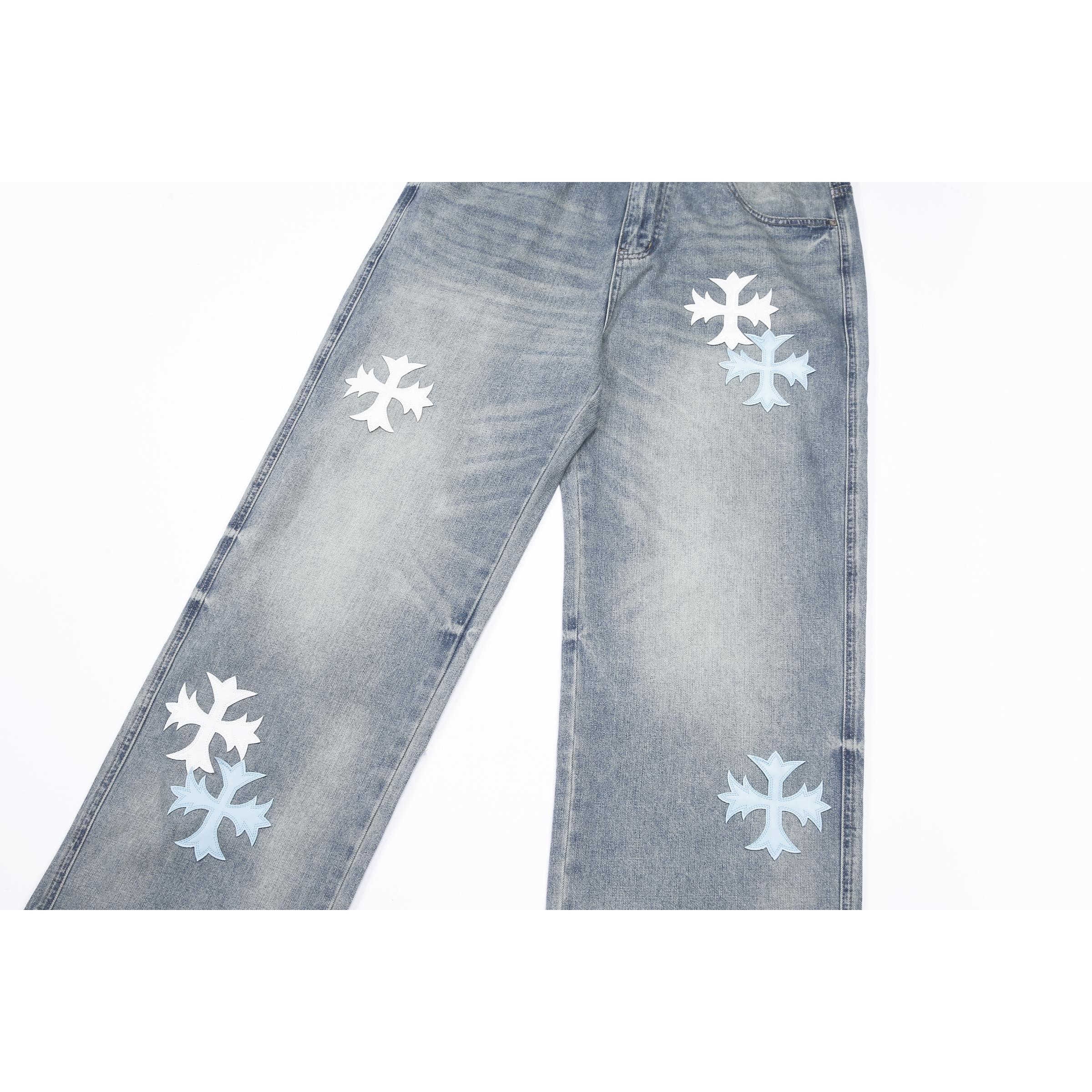 Baggy Fit | Medieval Cross Baby Blue
