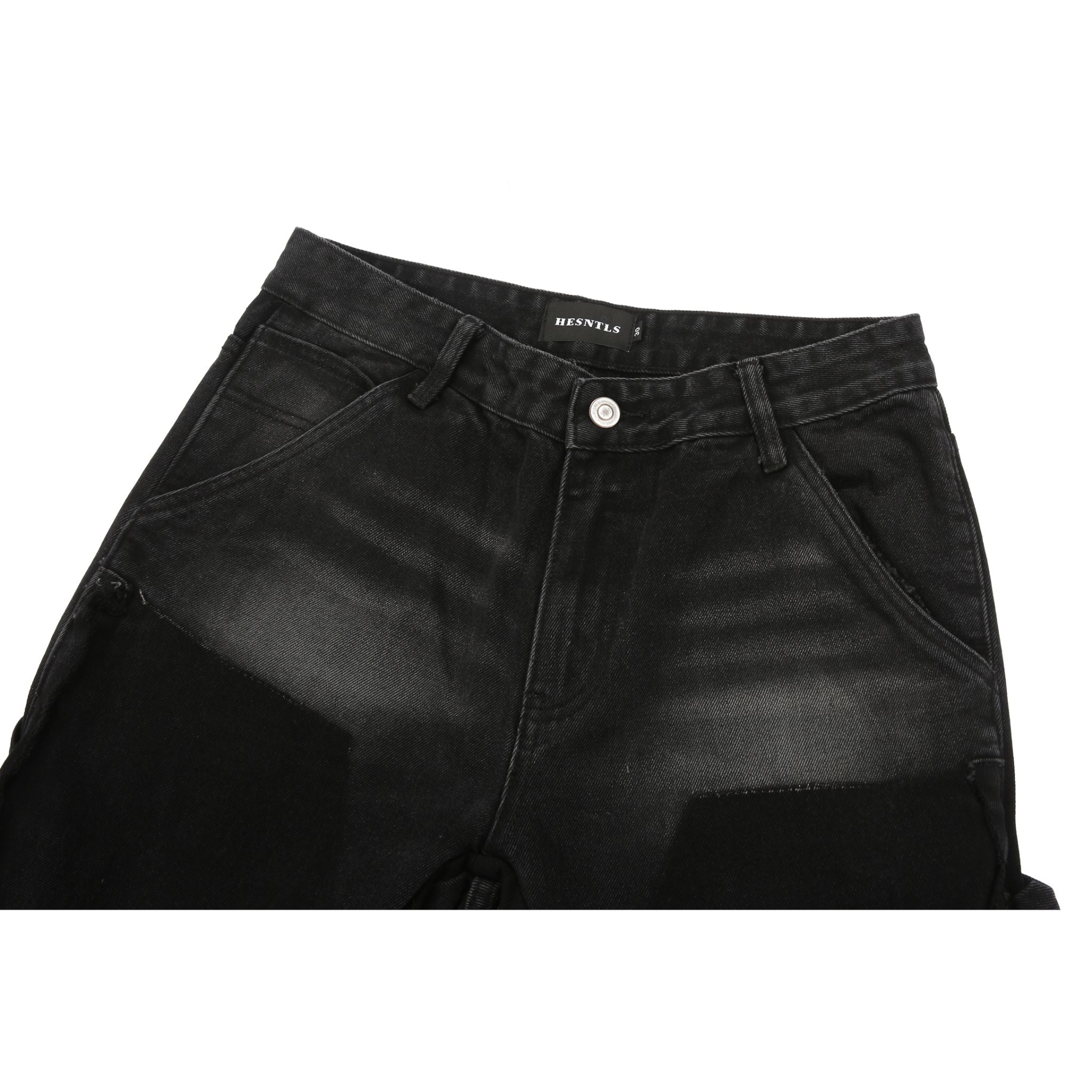 Flare Denim - Patch-work Black