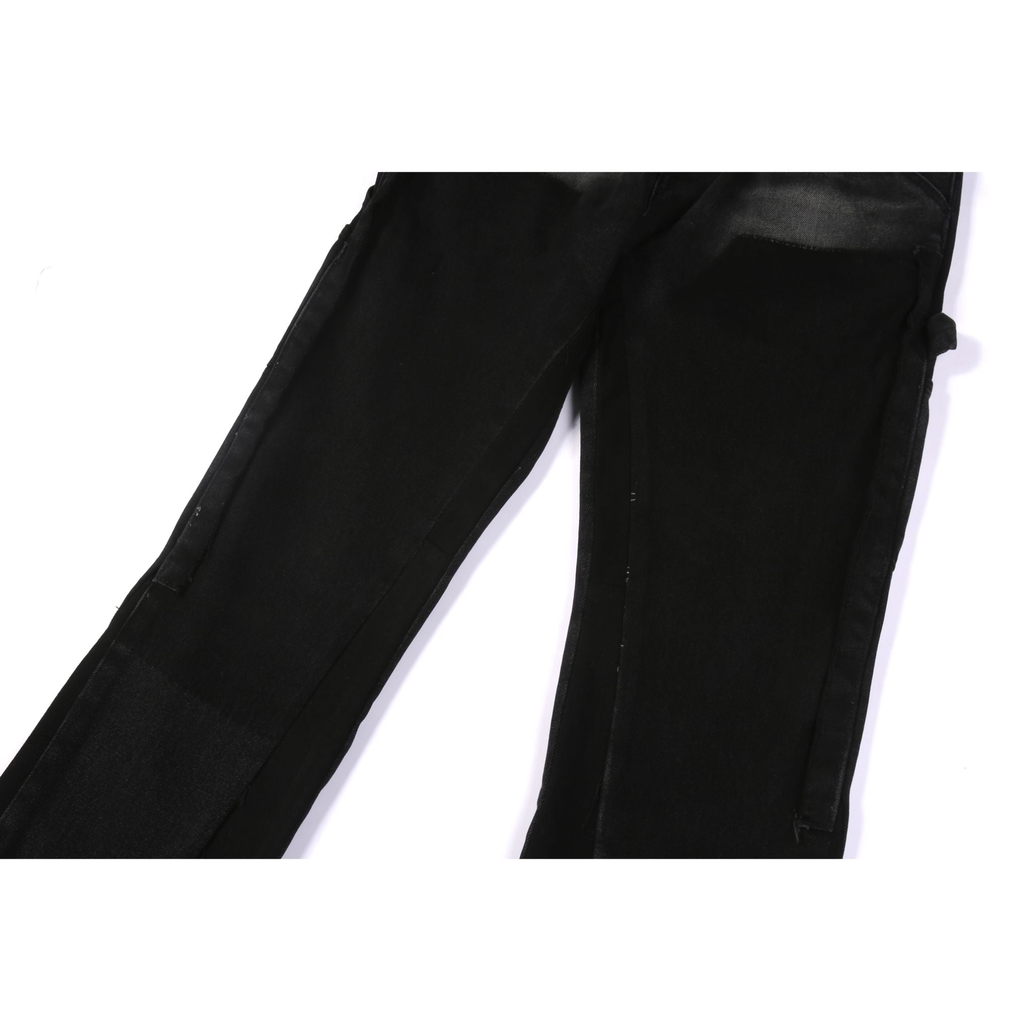 Flare Denim - Patch-work Black