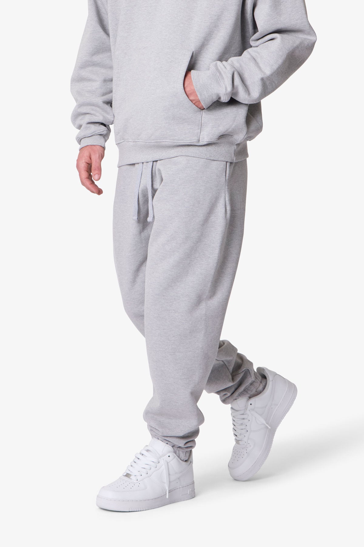 Heavy Basic Sweatpants - Marled Grey