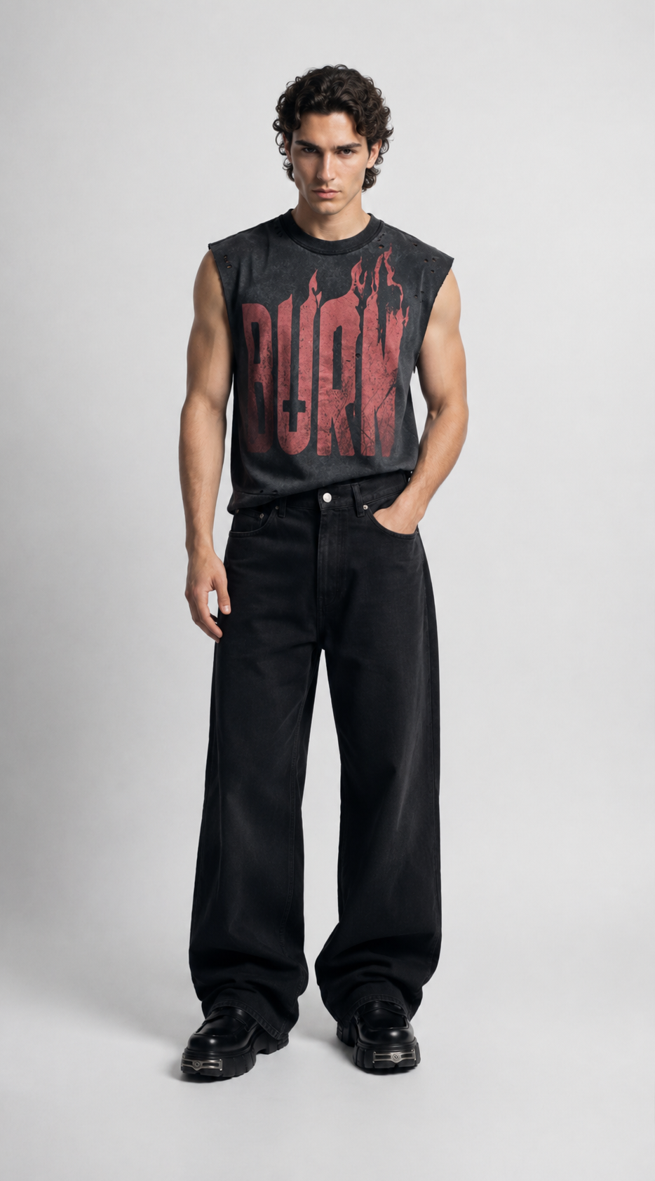 Sleeveless Burn Tanktop