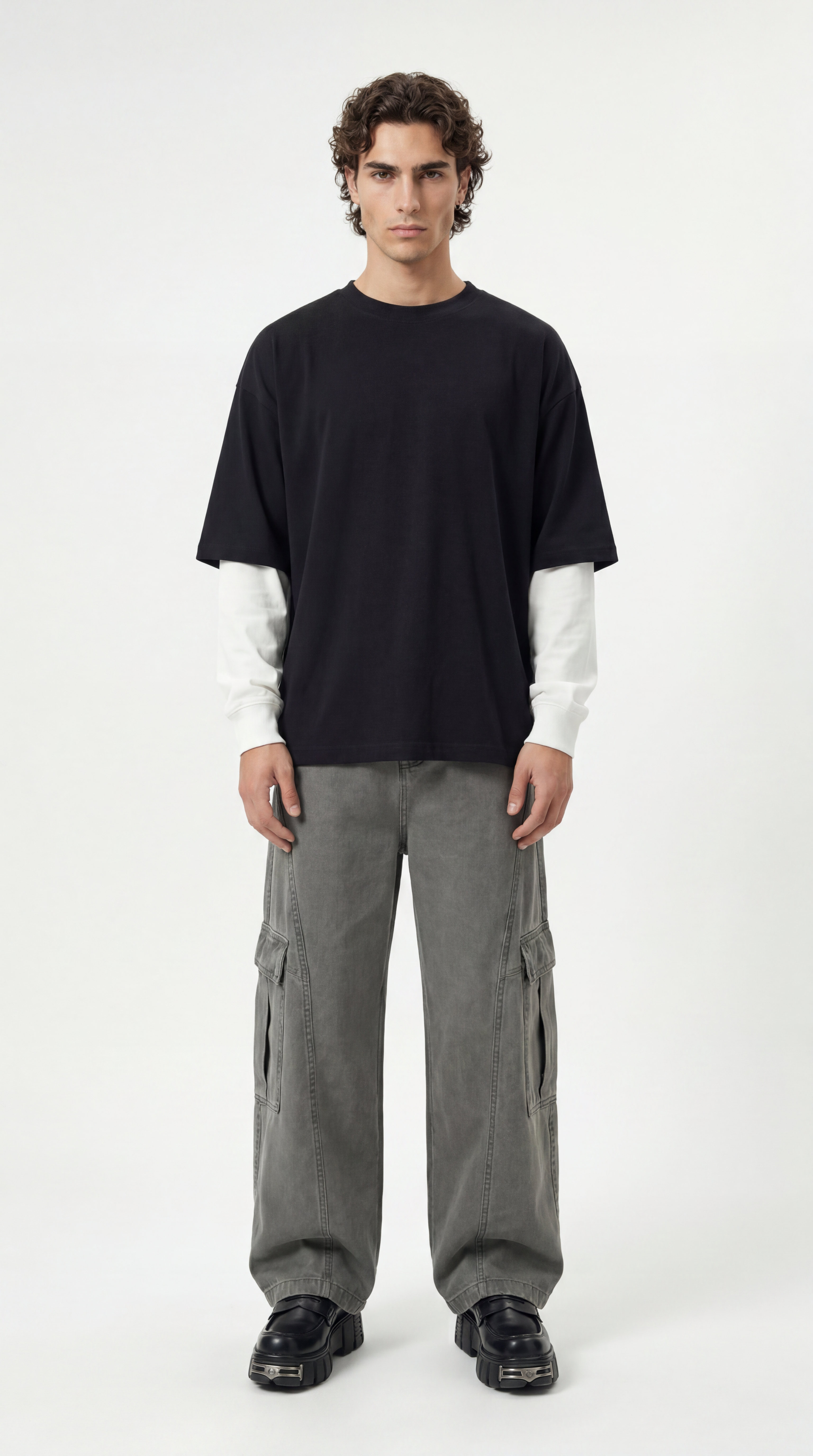 Oversized Layered Longsleeve T-Shirt