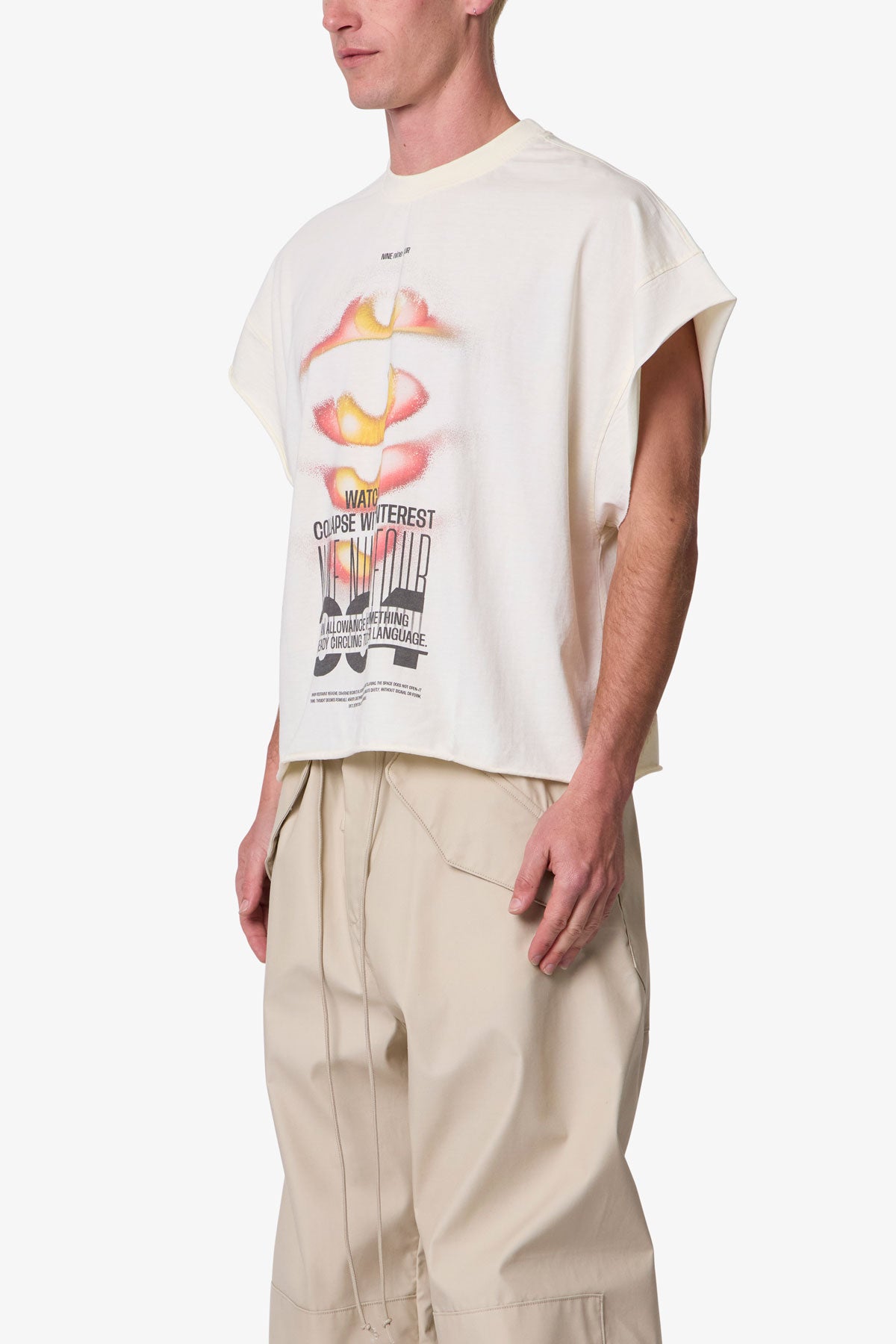 Retina Cut Off Tee - Off White