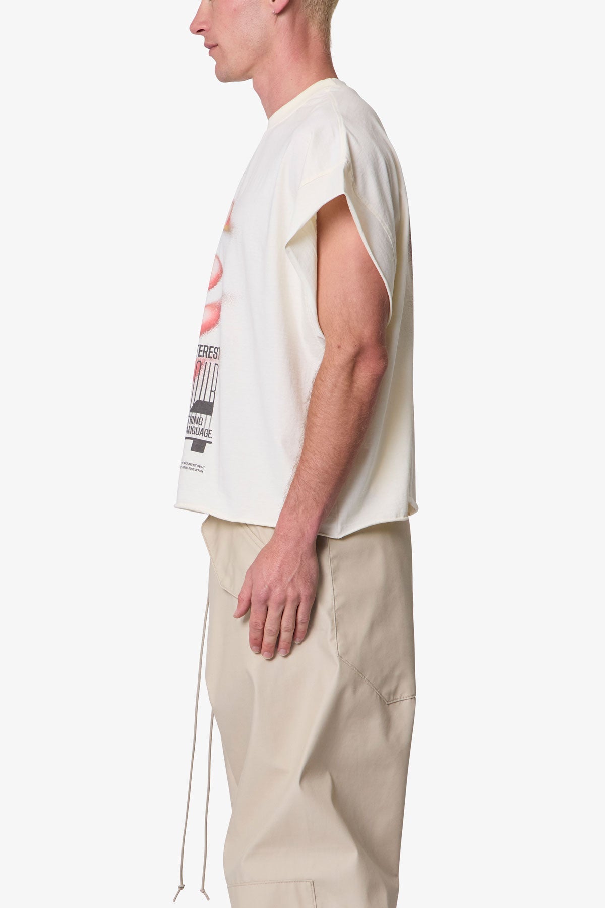 Retina Cut Off Tee - Off White