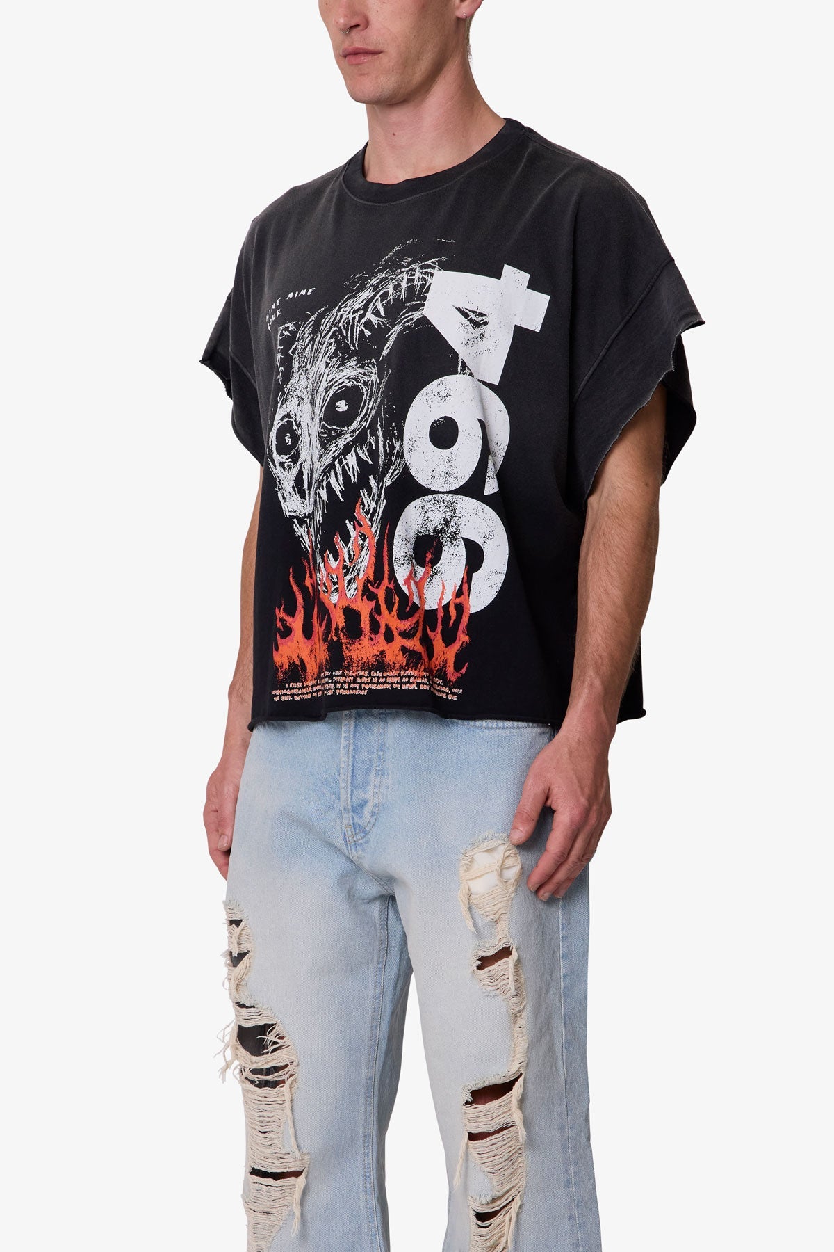 Ritual Cut Off Tee - Black