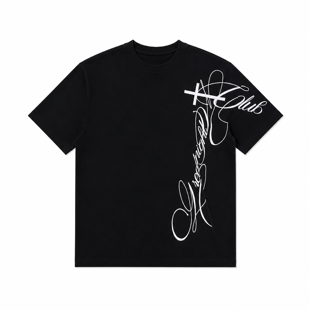 Script Cross Tee