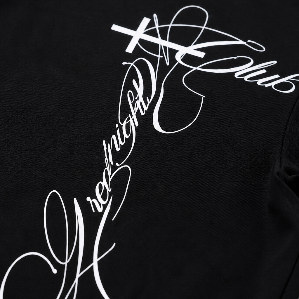 Script Cross Tee