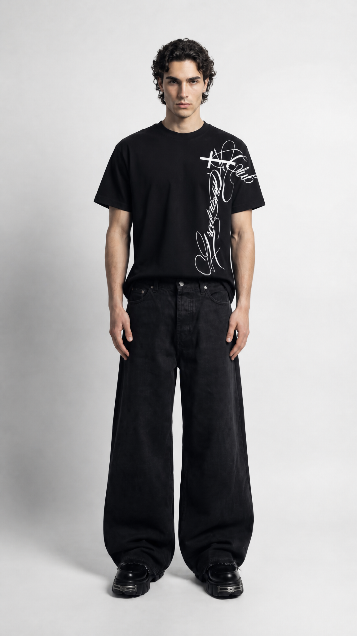 Script Cross Tee