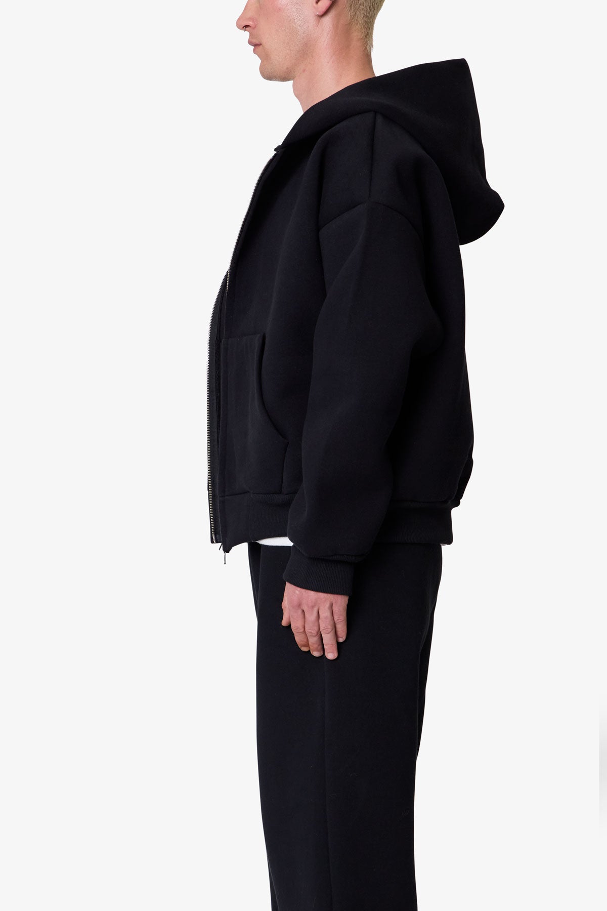 Stiff Lounge Zip Up Hoodie - Black