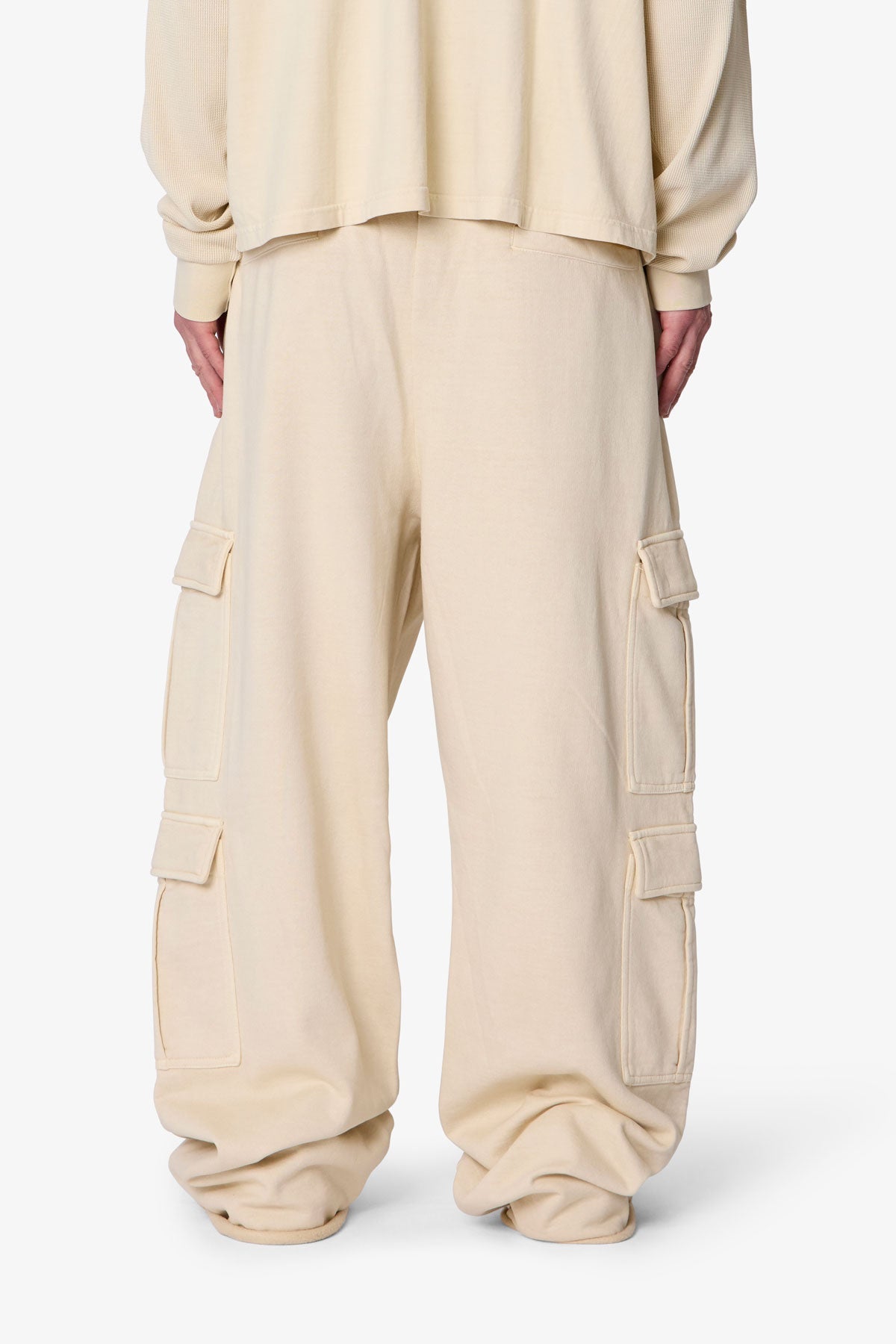 Ultra Baggy Cargo Sweatpants - Off White