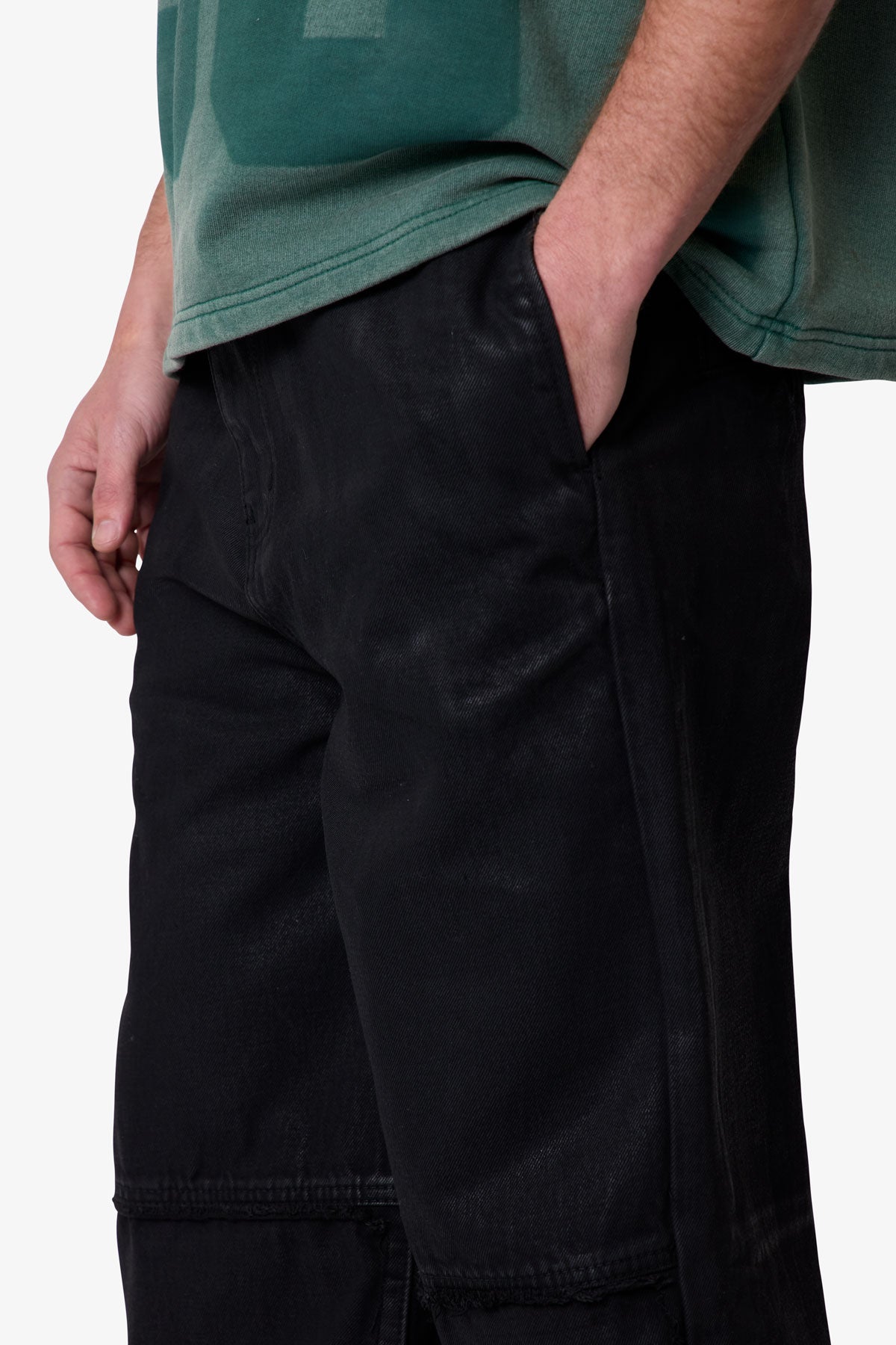 Ultra Wide Waxed Work Pants - Black