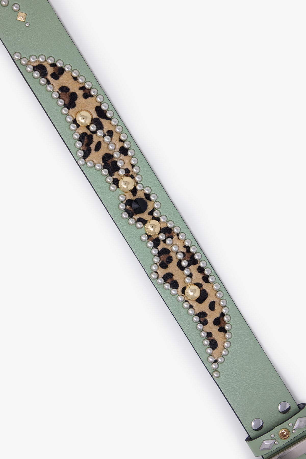 Vintage Python Belt - Sage/Cheetah