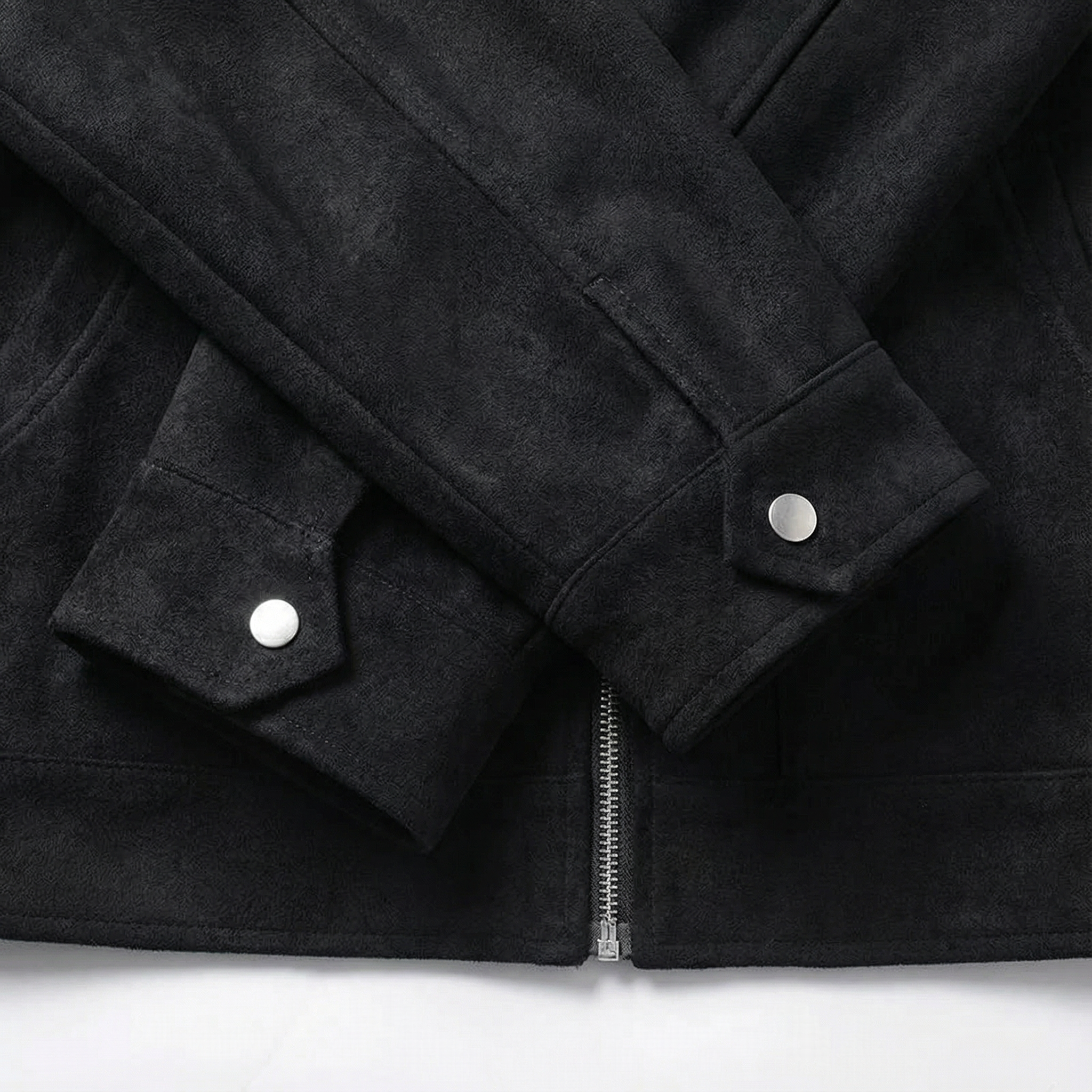 Suede Work Jacket - Black