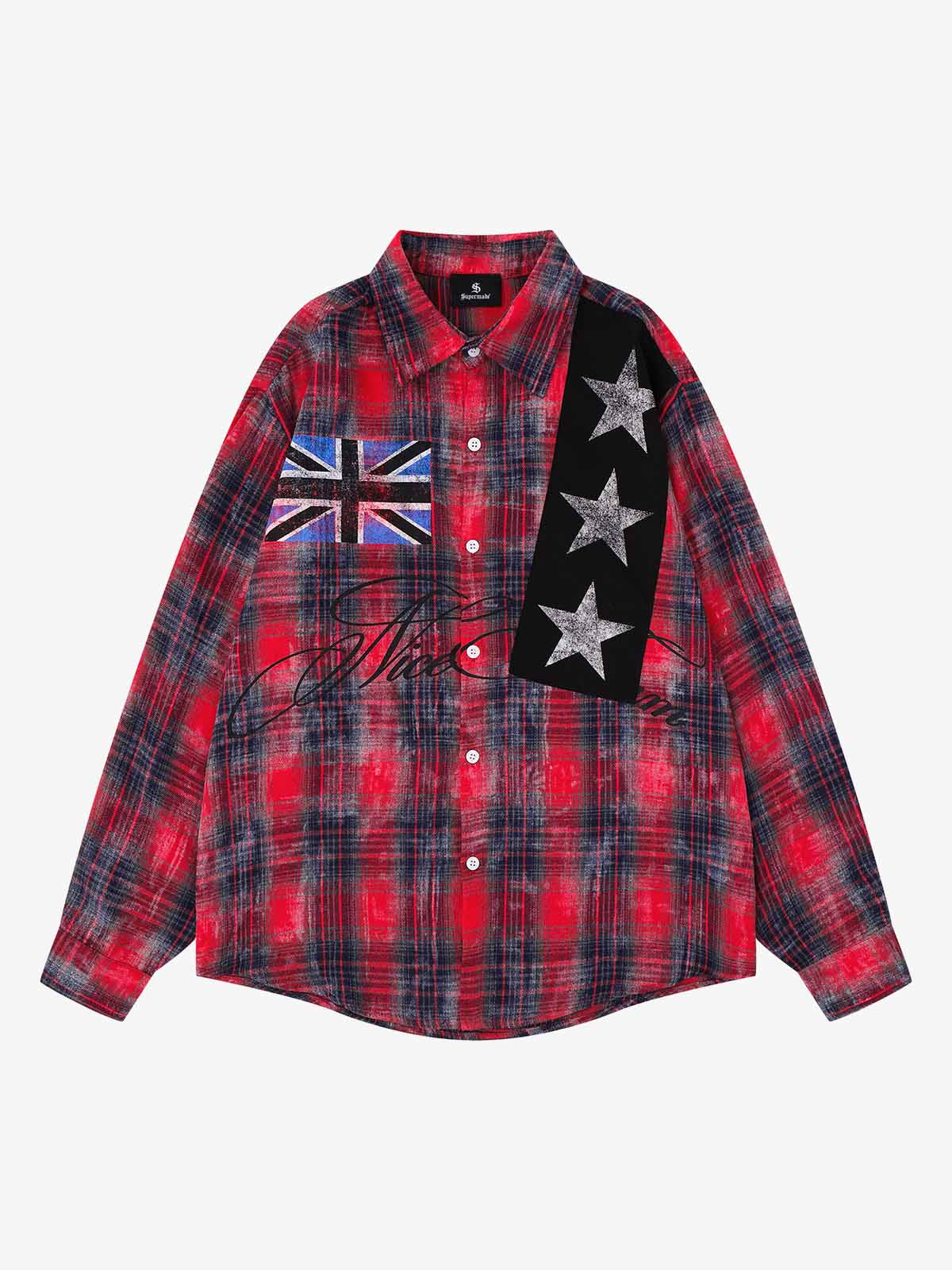 Plaid Star Floral Shirt