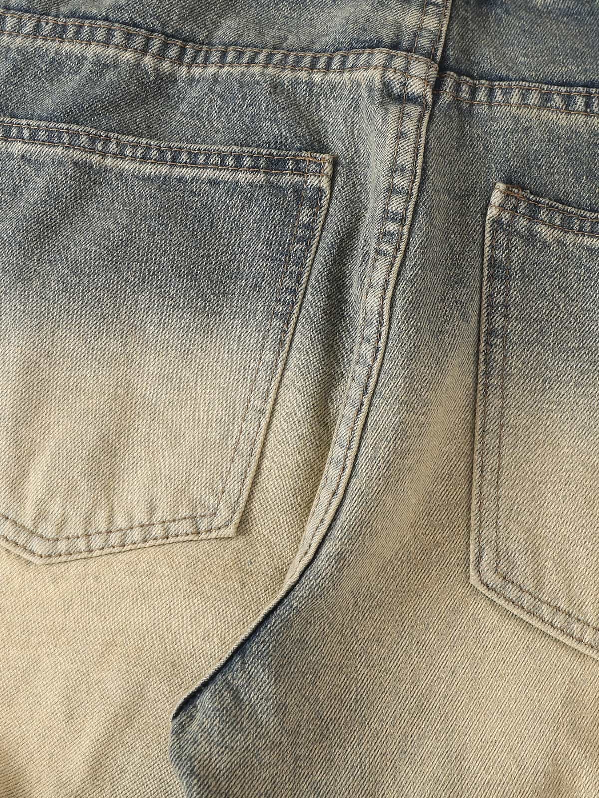 Vintage Washed Flare Jeans - 2625