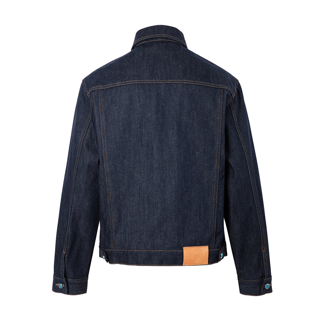 Classic Denim Jacket - Turquoise Blue