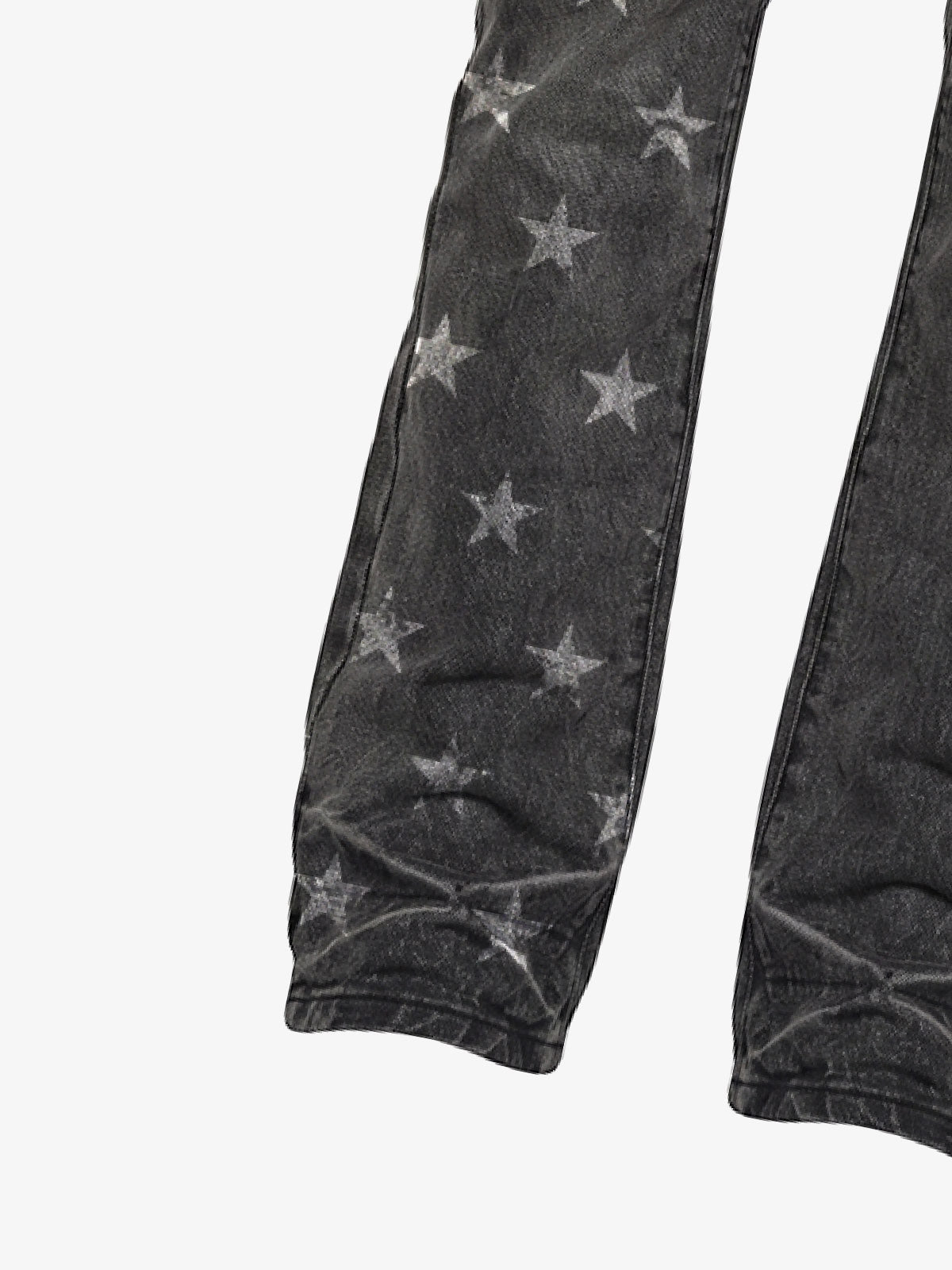 Crackle Star Pleated Jeans