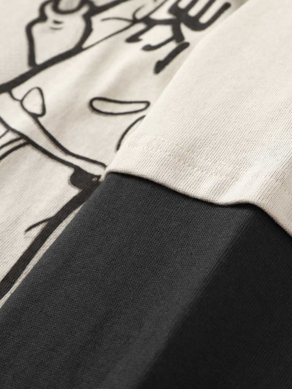 Graffiti Patchwork Long Sleeve Tee