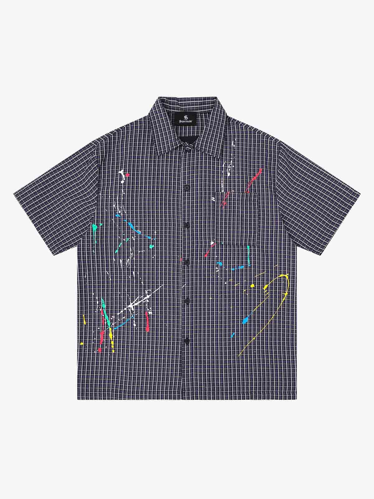 Striped Floral Embroidered Shirt
