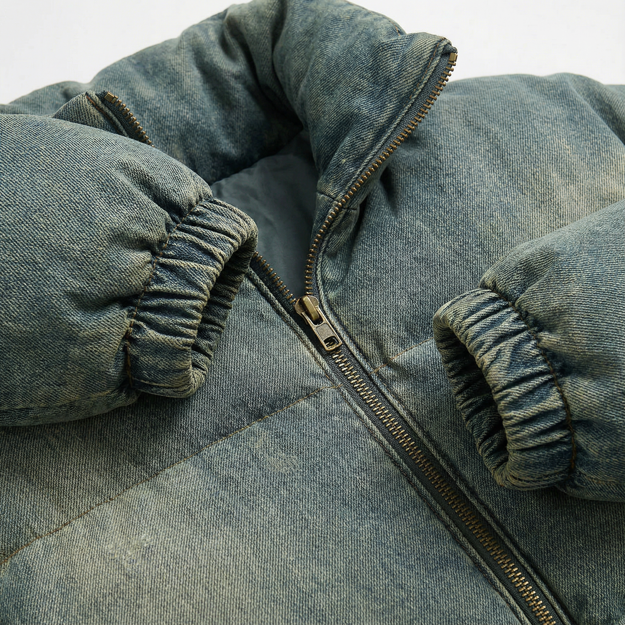 Denim Puffer Jacket
