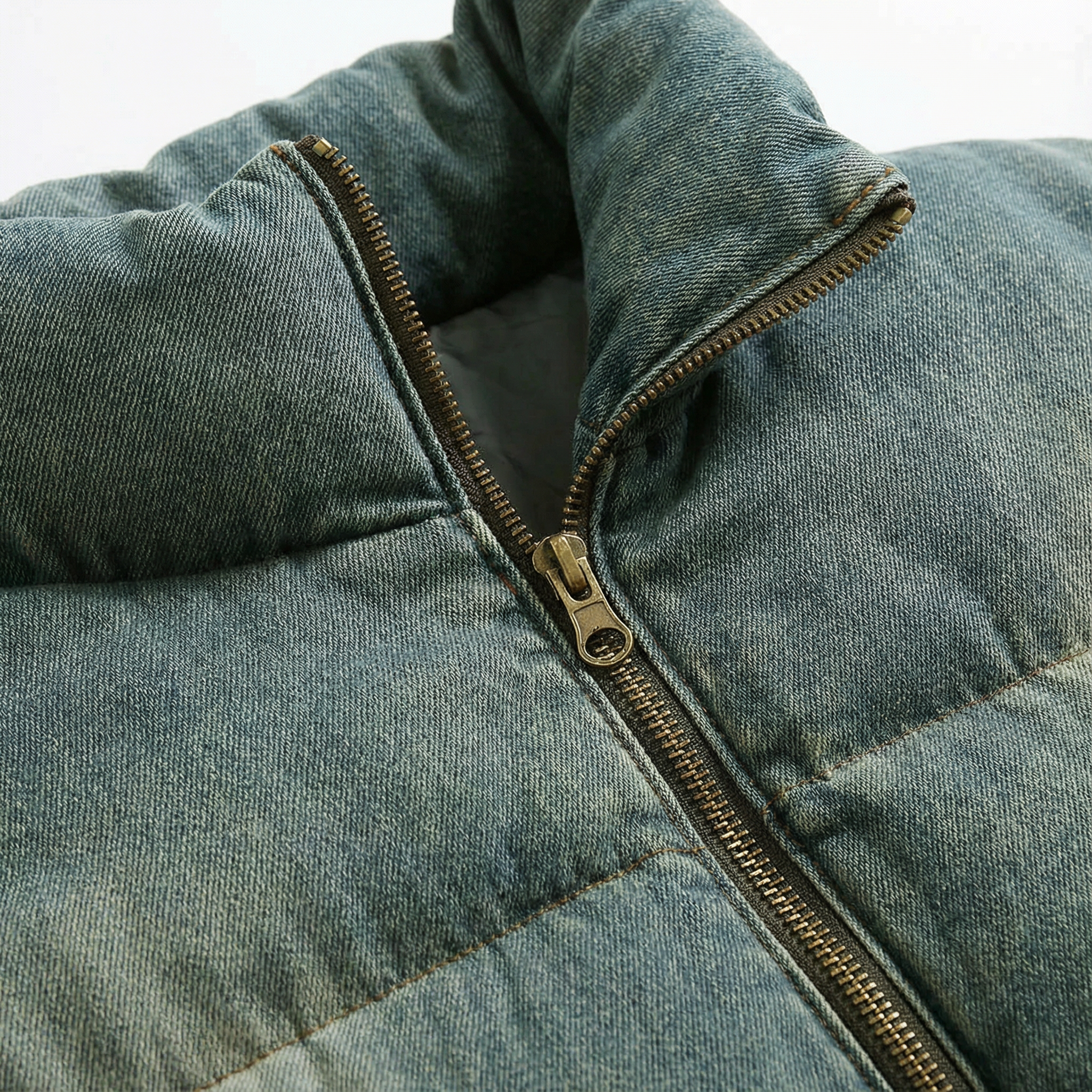 Denim Puffer Jacket