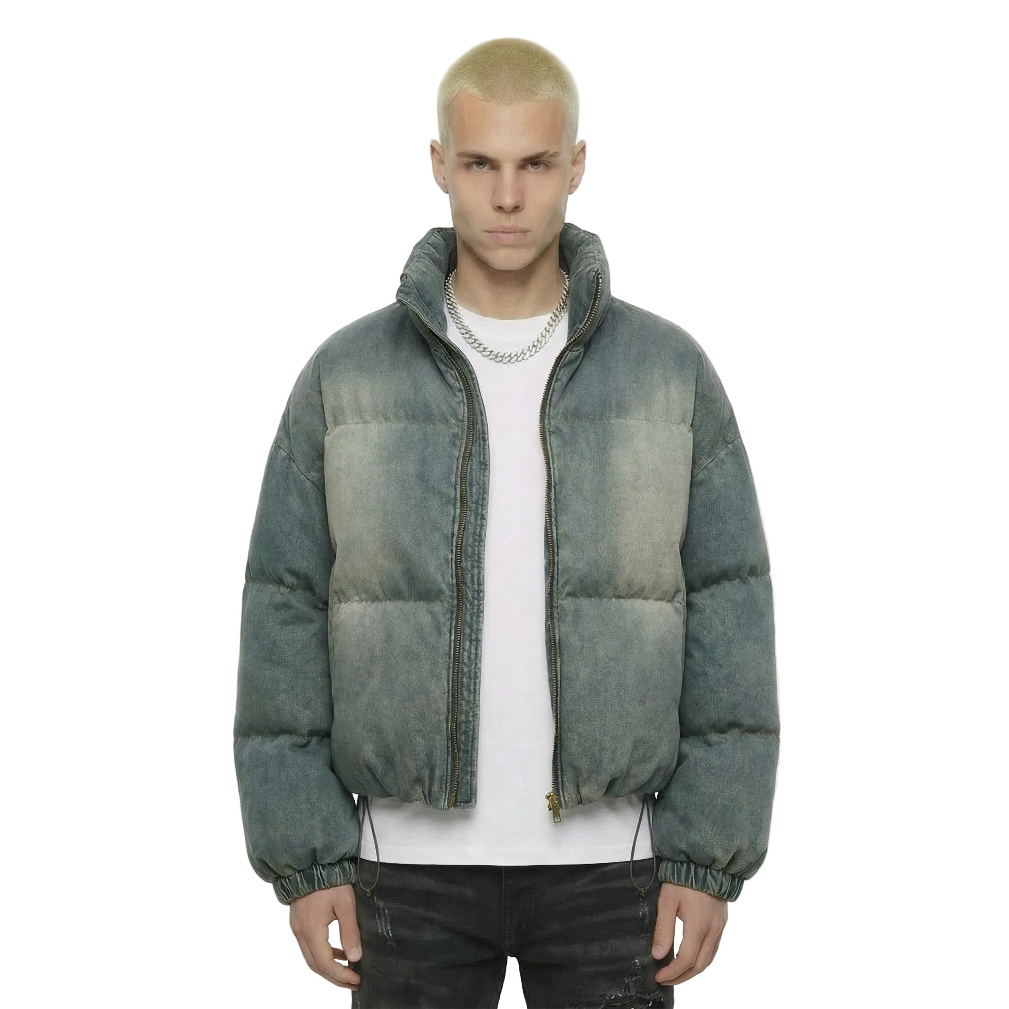 Denim Puffer Jacket