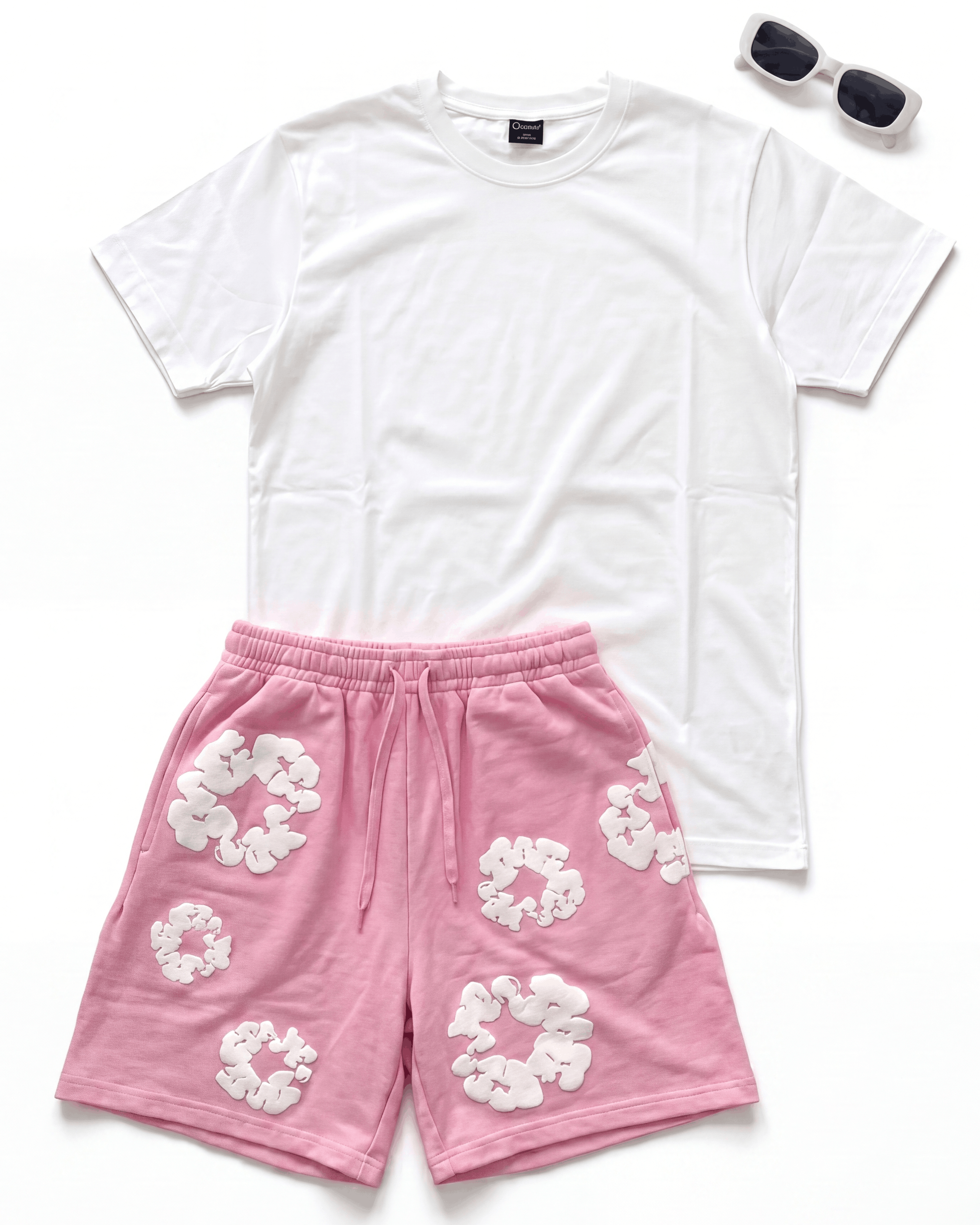 VIRAL OUTFIT - PINK FLORAL SHORTS FIT
